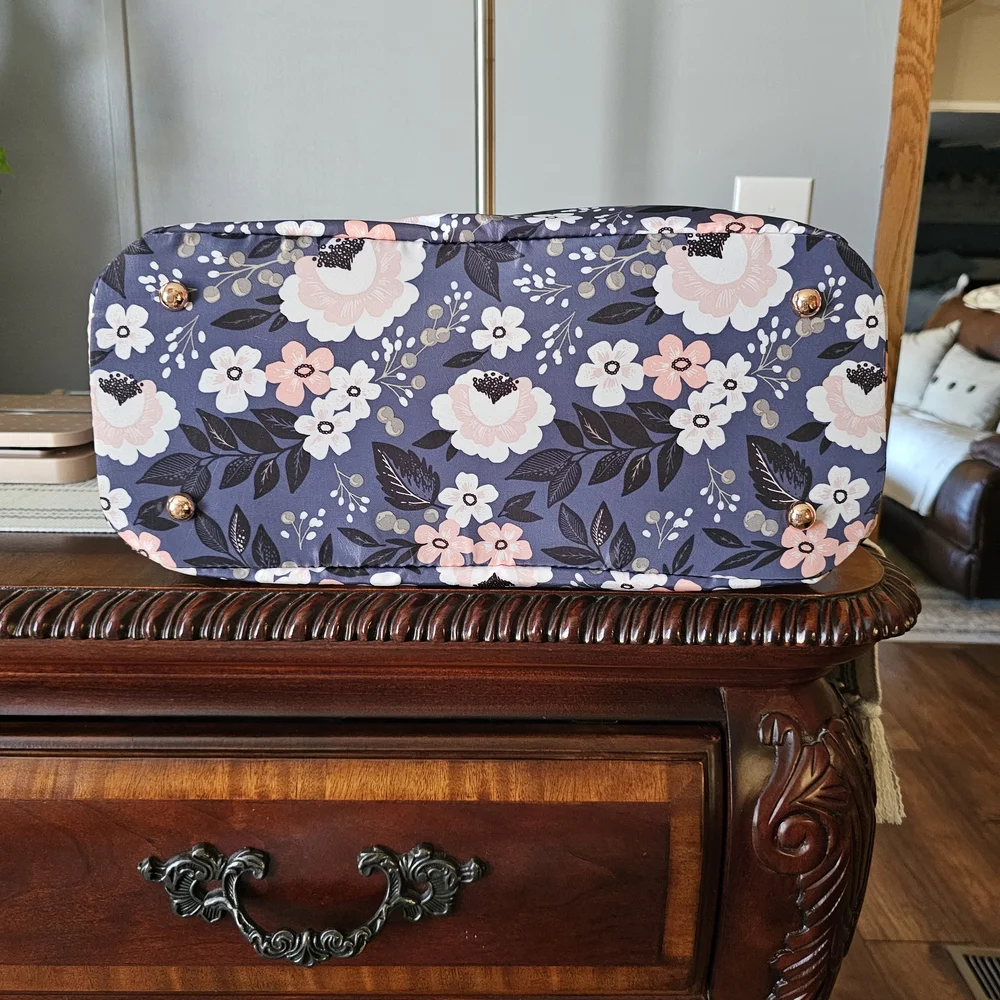 Sarah Wells Floral Breast Pump,Bag For Mothers Who Are Breast Feed Navy and Pink